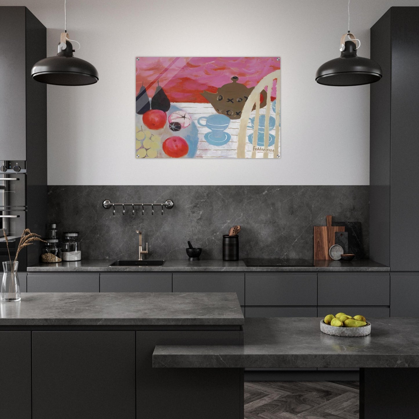 The Teapot - 1984 - Mary Fedden Acrylic Print - 70x100 cm / 28x40″ inches