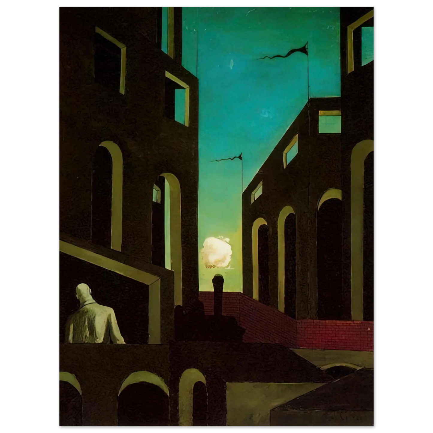 Giorgio de Chirico - HAPPINESS OF RETURNING 1915 Fine Art Poster - Default Title