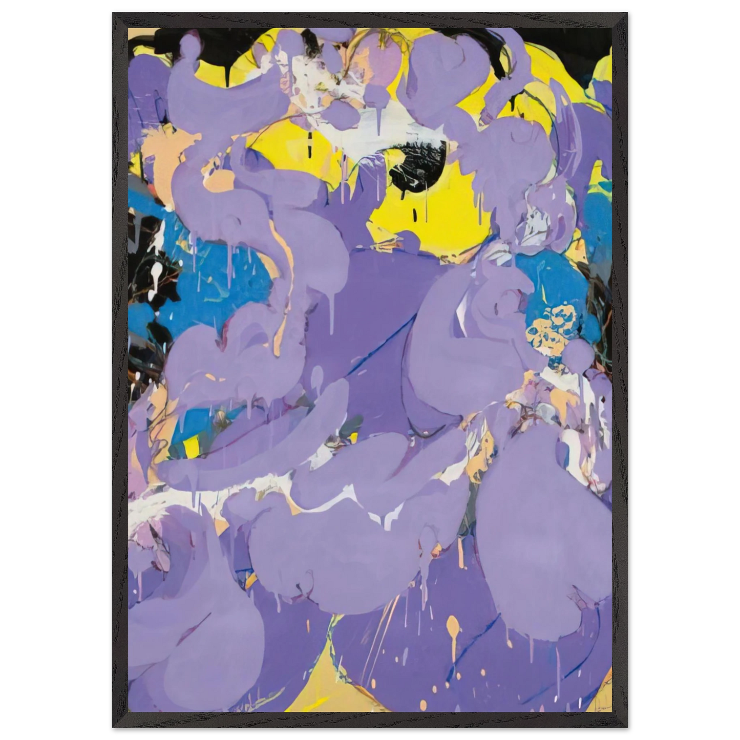 Helen Frankenthaler - Untitled - 1978 Wall art - A1 (59.4 x 84.1 cm) - Premium Wooden Framed Poster With Fine Art Paper - Black frame