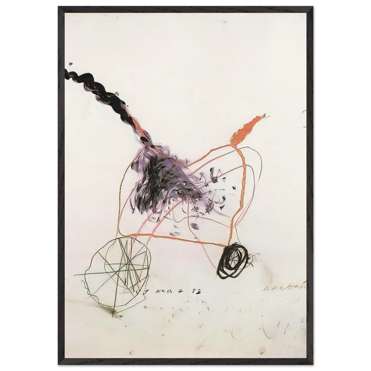 Anabasis - Cy Twombly Framed Art Print – Black Wooden Frame - Default Title - -Framed Art Print