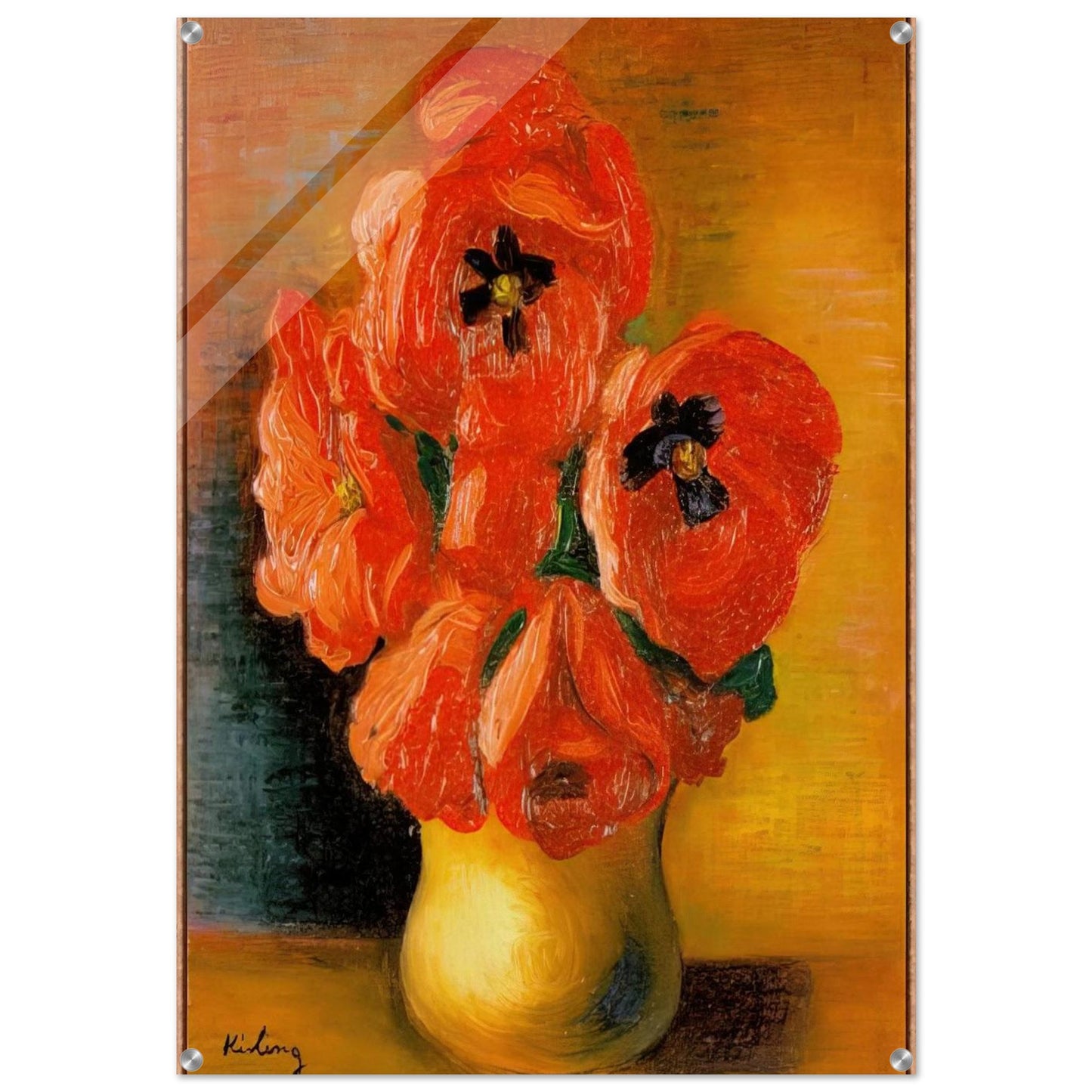 BOUQUET OF PEONIES - Moise Kisling Acrylic Print - 70x100 cm / 28x40″ inches