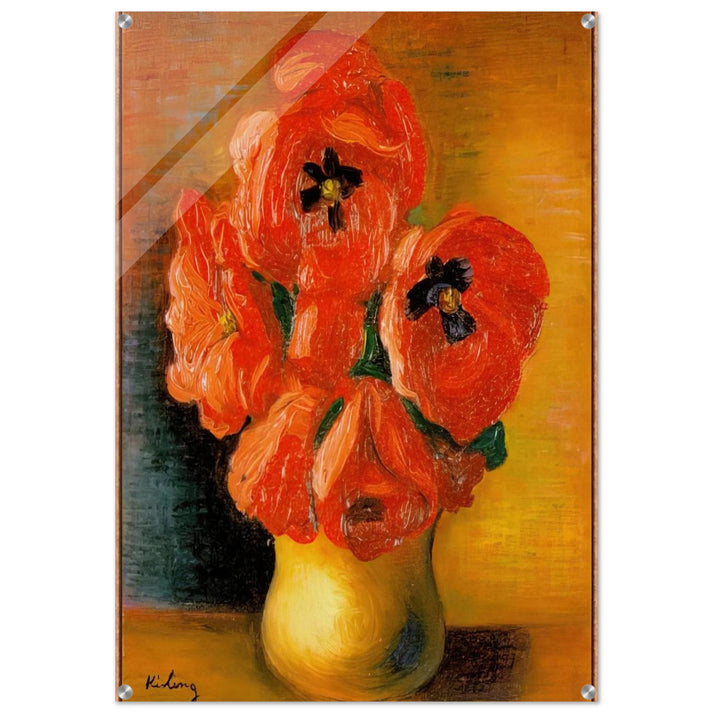 BOUQUET OF PEONIES - Moise Kisling Acrylic Print - 70x100 cm / 28x40″ inches