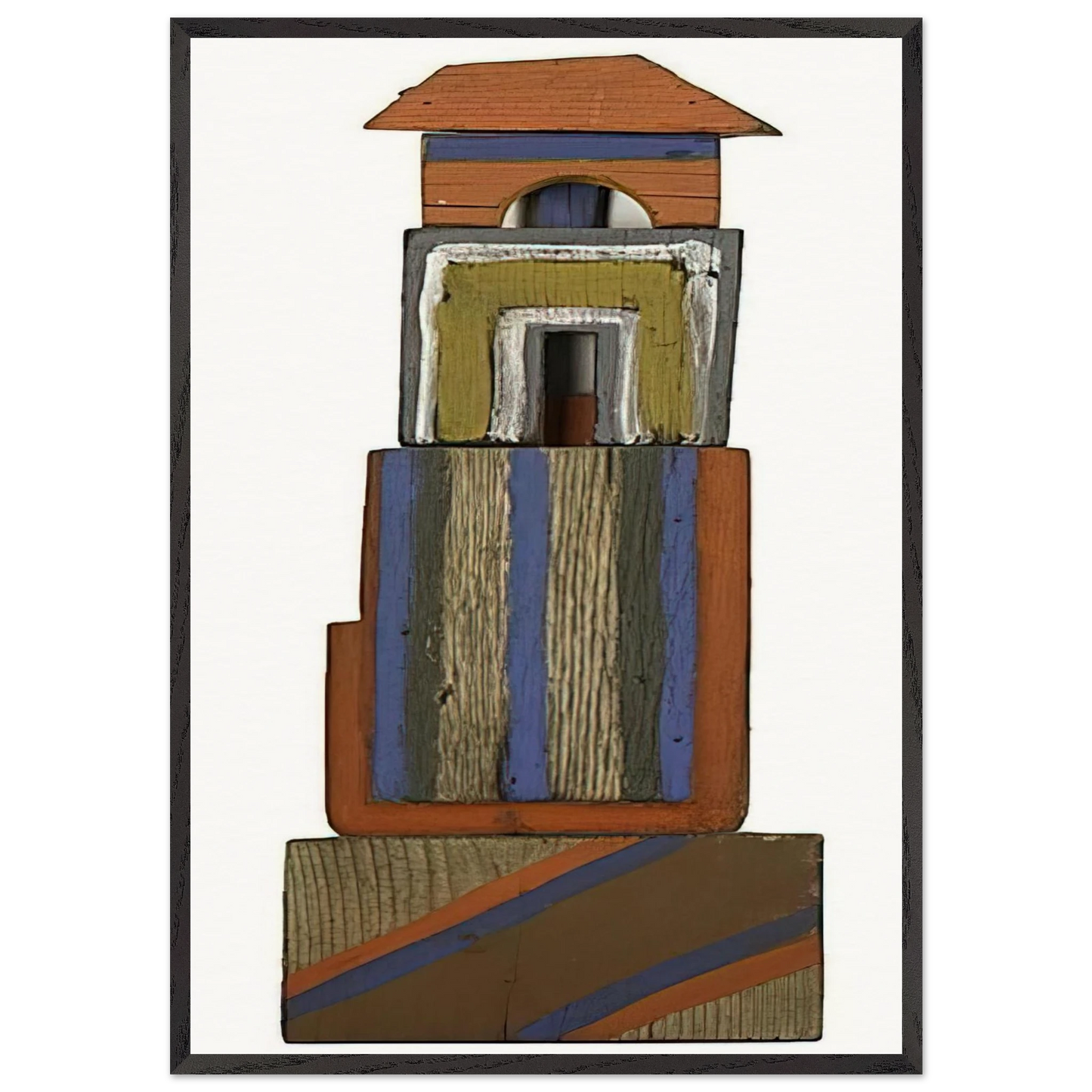 The Tower - 1969 - Betty Parsons Framed Art Print – Black Wooden Frame - Default Title - -Framed Art Print