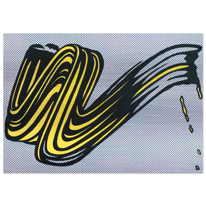 BRUSHSTROKE 1965 0 - Roy Lichtenstein Brushed Aluminum Print - 70x100 cm / 28x40 inches | Roy Lichtenstein Aluminum Print | Roy Lichtenstein Prints