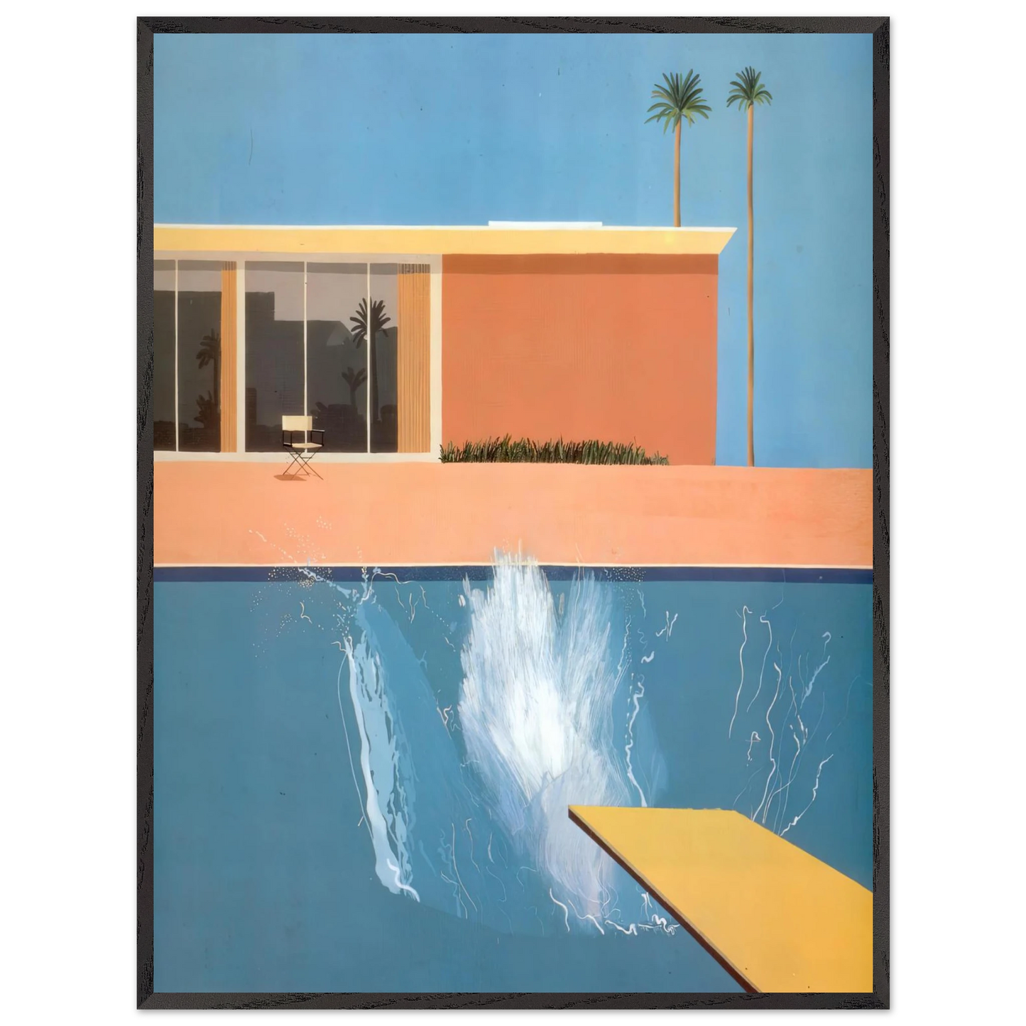 David Hockney - David Hockney Wall art - A3 (29.7 x 42 cm) - Premium Wooden Framed Poster With Fine Art Paper - White frame