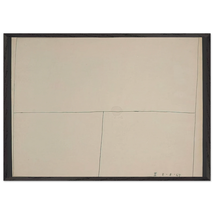 Twentieth Century Ikon Series 8867 II - 1967 - Bob Law 70x100 cm / 28x40 inches Framed Art Print – Black Wooden Frame