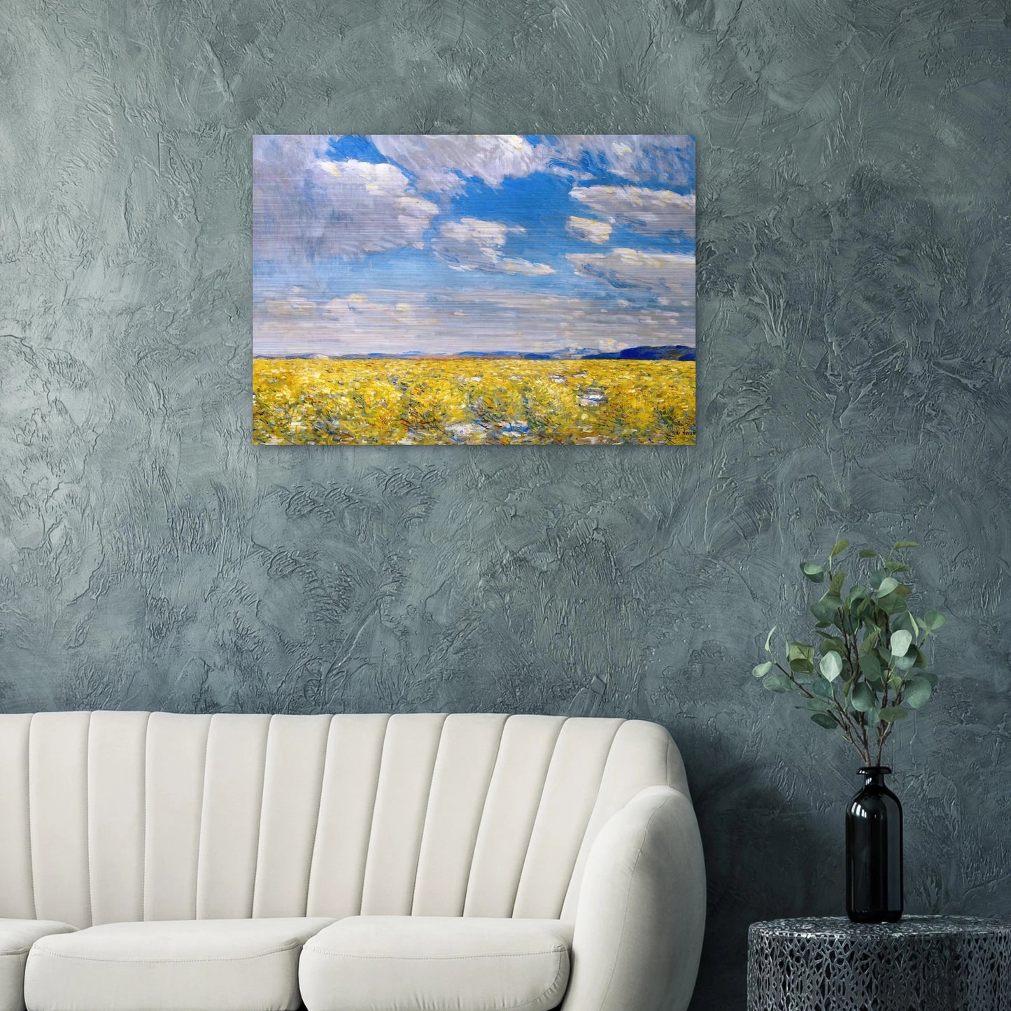 Afternoon Sky, Harney Desert - Childe Hassam Brushed Aluminum Print - 70x100 cm / 28x40 inches | Childe Hassam Aluminum Print | Childe Hassam Prints