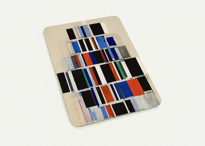 Large Rectangles Large - 1965 By Robert Goodnough Pack of 10 Post Cards | Robert Goodnough Post Cards | A6 (10.5 x 14.8 cm) - 4.1 x 5.8 inches