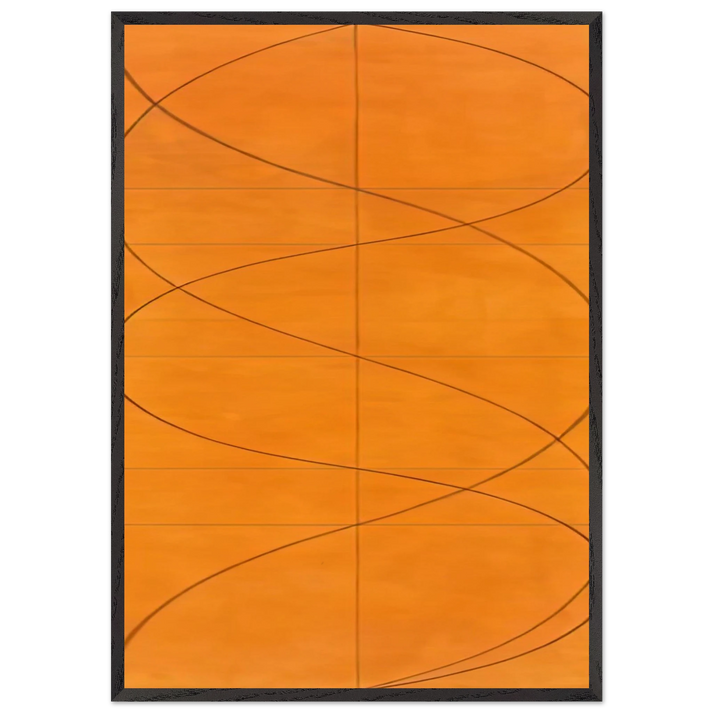 COLUMN PAINTING 16 2004 - Robert Mangold 70x100 cm / 28x40 inches Framed Art Print – Black Wooden Frame