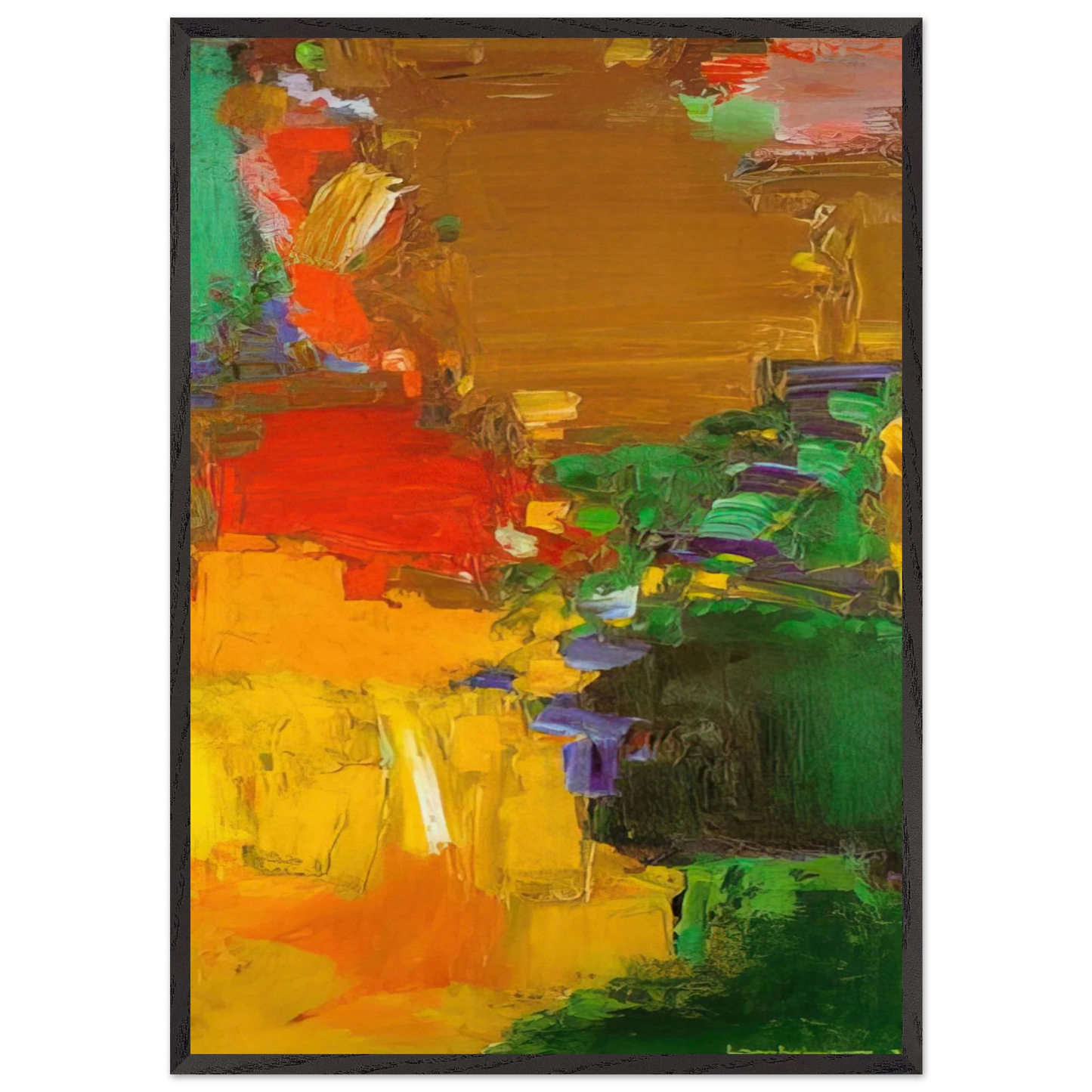 Rhapsody - Hans Hofmann Framed Art Print – Black Wooden Frame - Default Title - -Framed Art Print