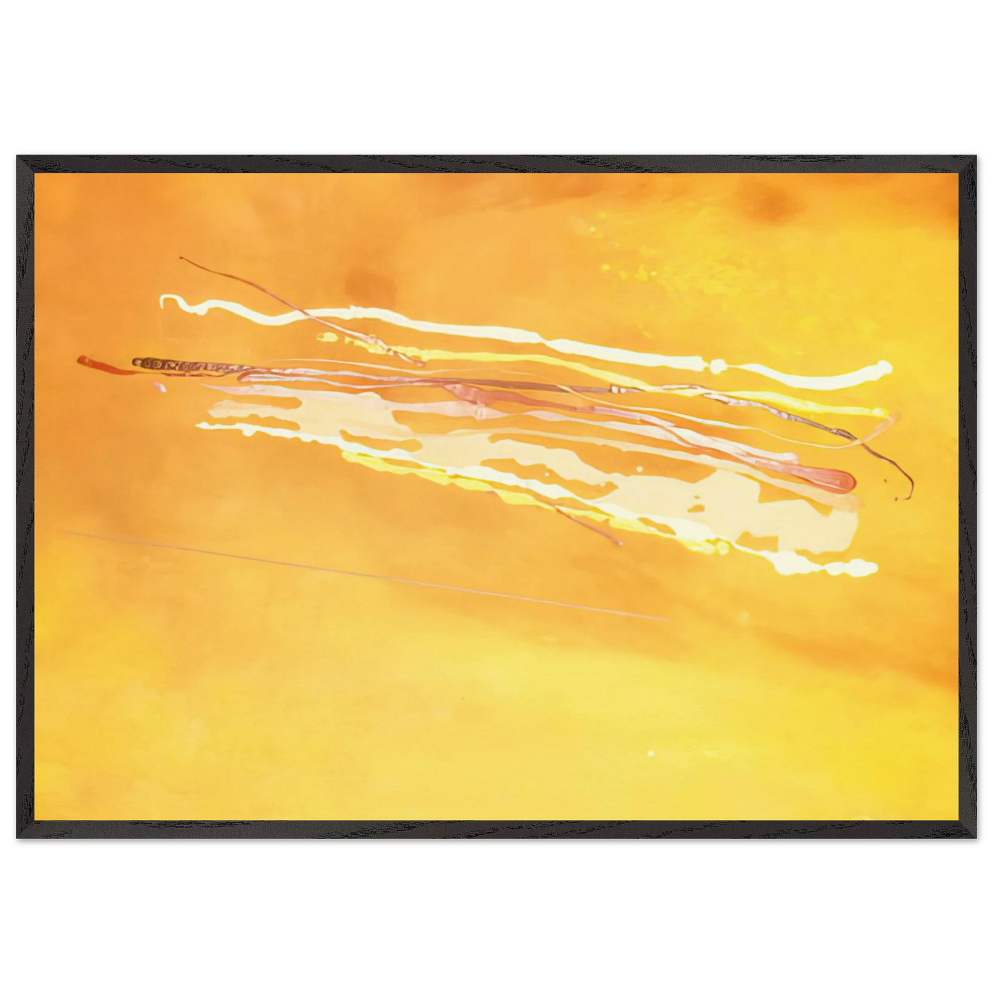 Spirit in the Sky - 1969 - Ronnie Landfield Framed Art Print – Black Wooden Frame - Default Title - -Framed Art Print