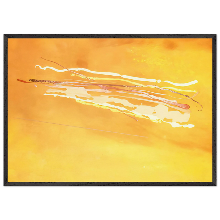 Spirit in the Sky - 1969 - Ronnie Landfield 70x100 cm / 28x40 inches Framed Art Print – Black Wooden Frame