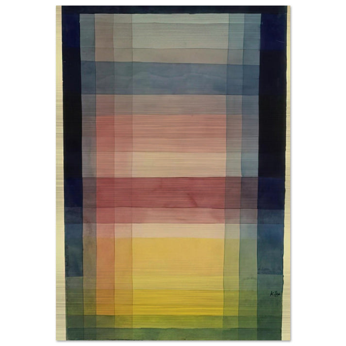 ARCHITECTURE OF THE PLAIN 1923 - Paul Klee Brushed Aluminum Print - 70x100 cm / 28x40 inches | Paul Klee Aluminum Print | Paul Klee Prints