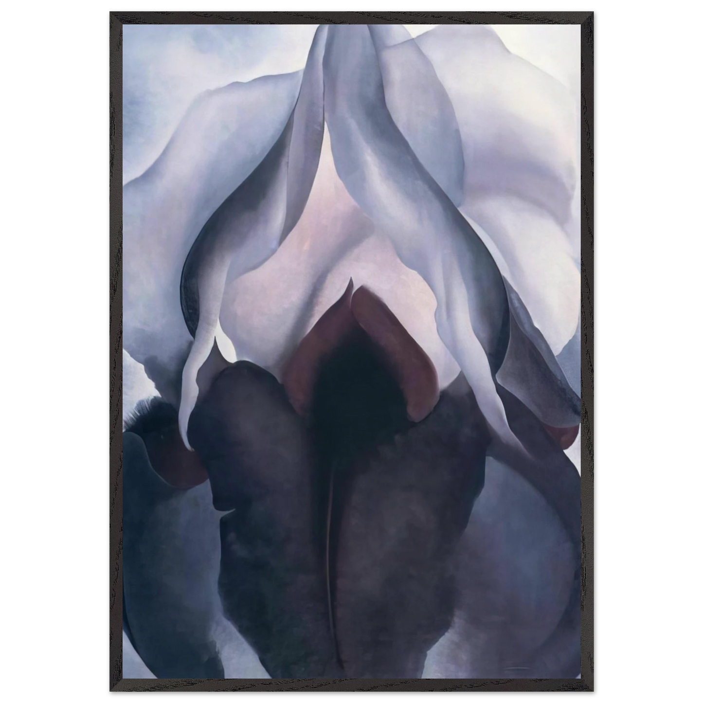 Black Iris III - Georgia OKeeffe 70x100 cm / 28x40 inches Framed Art Print – Black Wooden Frame