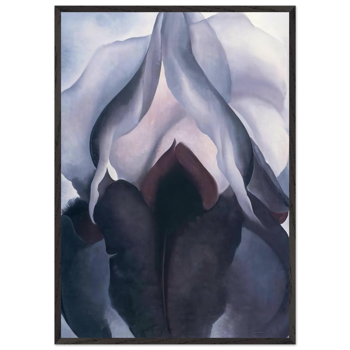 Black Iris III - Georgia OKeeffe 70x100 cm / 28x40 inches Framed Art Print – Black Wooden Frame