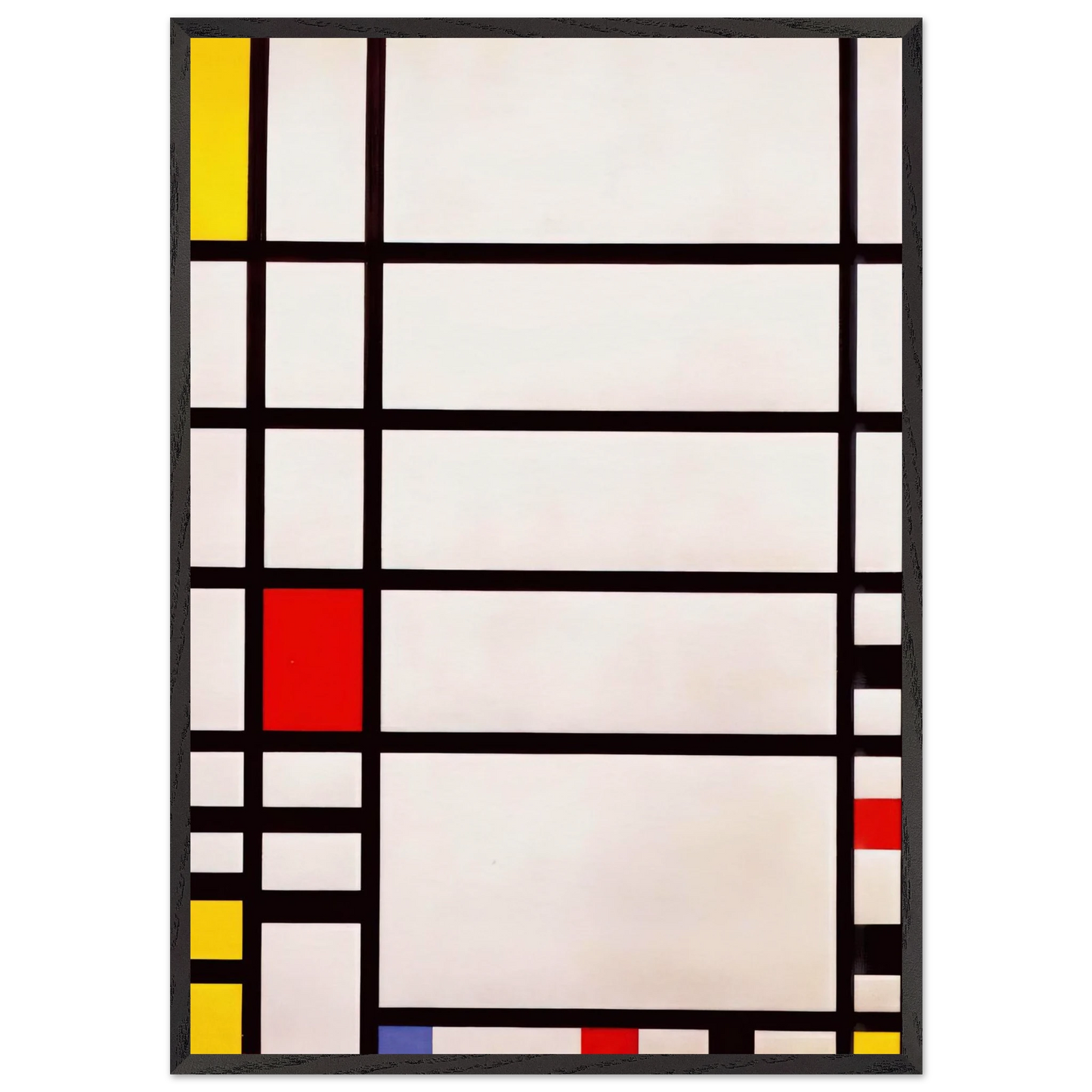 Trafalgar Square - Piet Mondrian 70x100 cm / 28x40 inches Framed Art Print – Black Wooden Frame