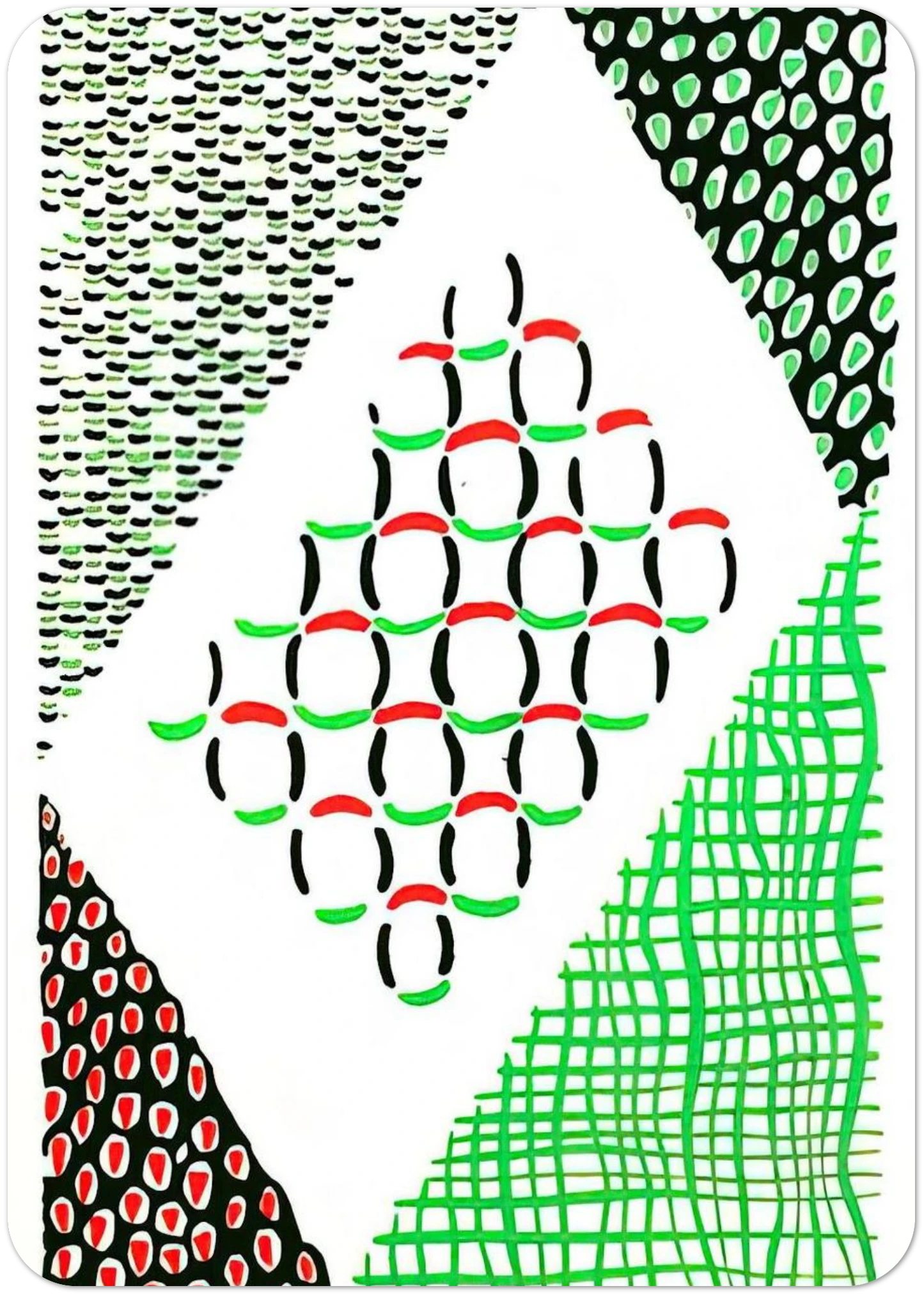 COMPOSITION 19 By Sonia Delaunay Pack of 10 Post Cards | Sonia Delaunay Post Cards | A6 (10.5 x 14.8 cm) - 4.1 x 5.8 inches