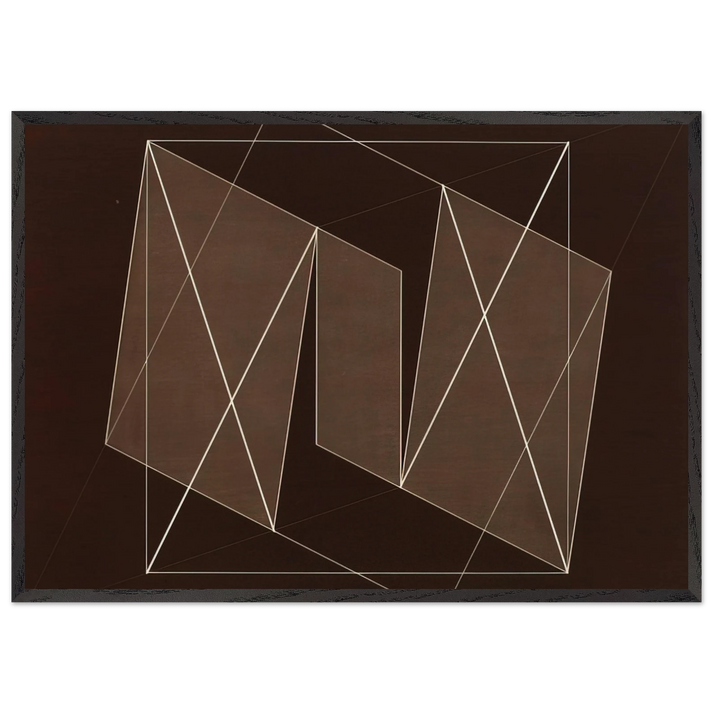 TRANSFORMATION OF A SCHEME NO 19 1950 - Josef Albers 70x100 cm / 28x40 inches Framed Art Print – Black Wooden Frame