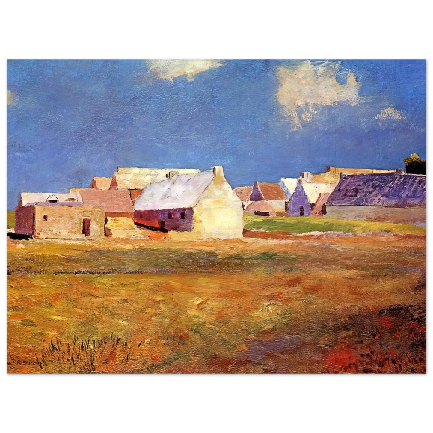 Odilon Redon - BRETON VILLAGE Fine Art Poster - Default Title