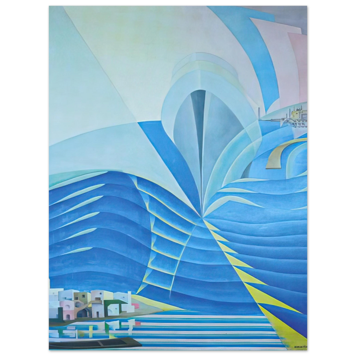 Benedetta Cappa - Synthesis of Marine Communications - 1934 75x100 cm / 30x40inches Fine Art Poster