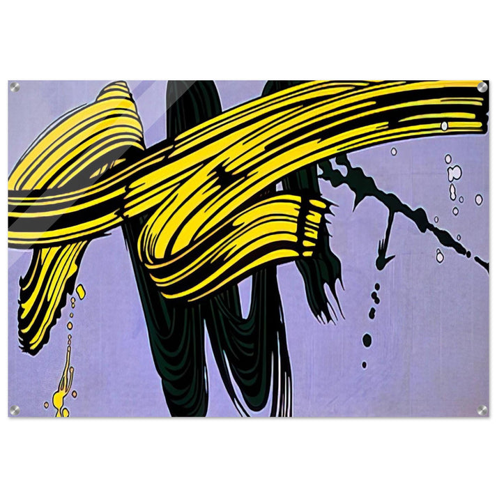 YELLOW AND GREEN BRUSHSTROKES 1966 - Roy Lichtenstein Acrylic Print - 70x100 cm / 28x40″ inches