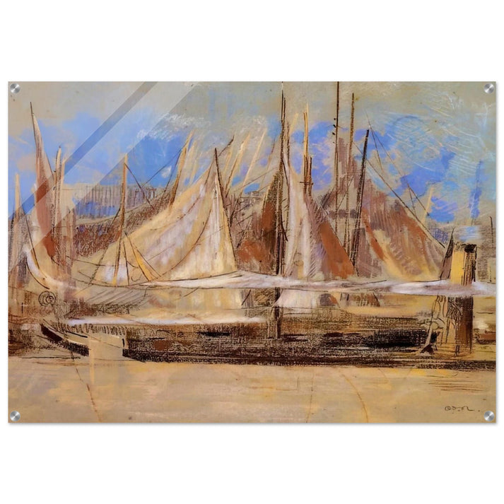 YACHTS AT ROYAN 1902 - Odilon Redon Acrylic Print - 70x100 cm / 28x40″ inches