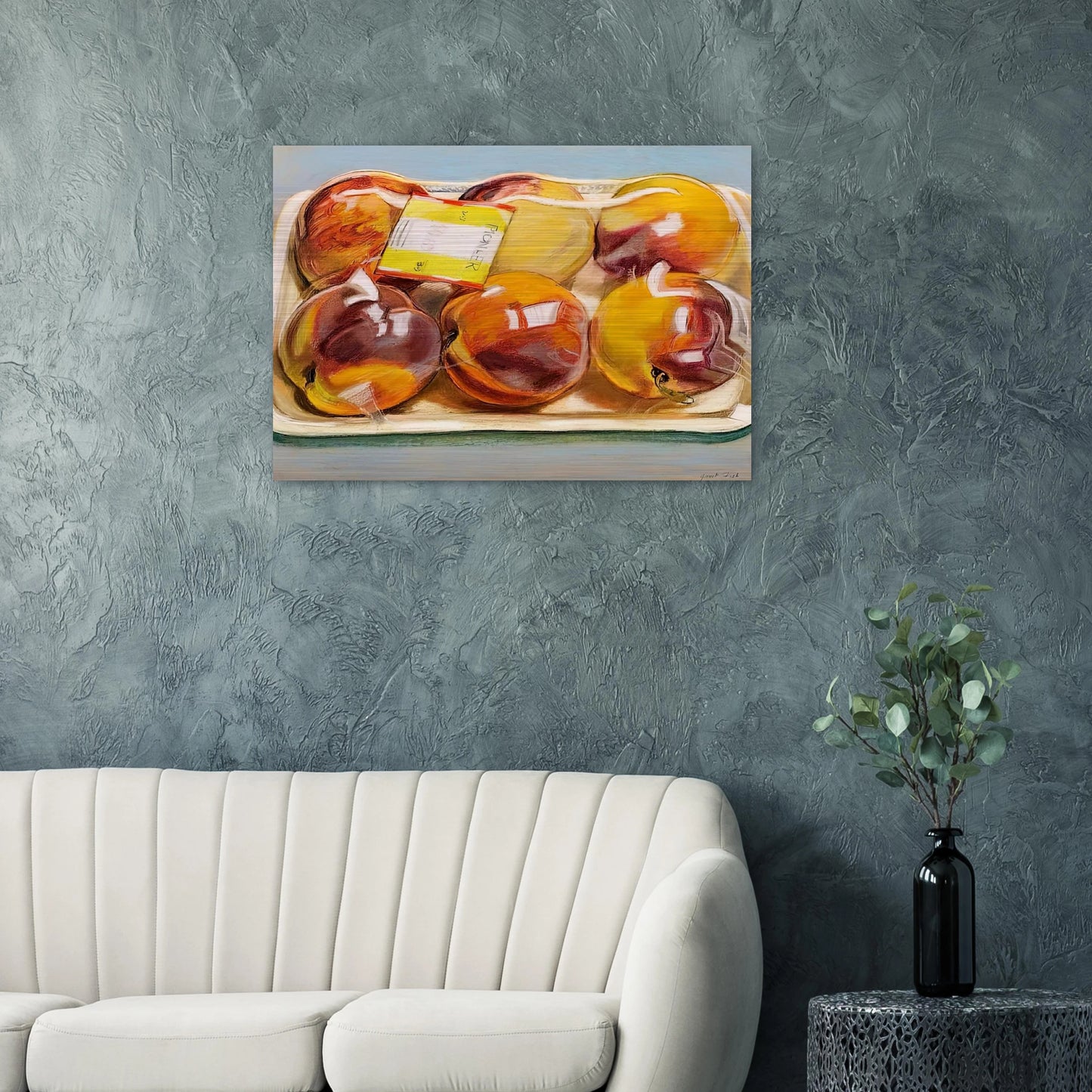 PEACHES 1971 - Janet Fish Brushed Aluminum Print - 70x100 cm / 28x40 inches | Janet Fish Aluminum Print | Janet Fish Prints