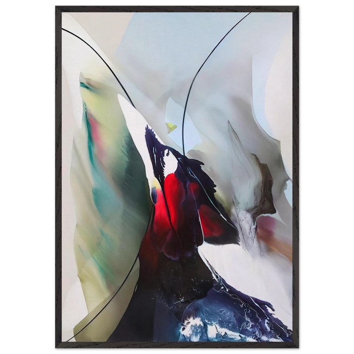 Phenomena Tarot Over - 1970 - Paul Jenkins 70x100 cm / 28x40 inches Framed Art Print – Black Wooden Frame