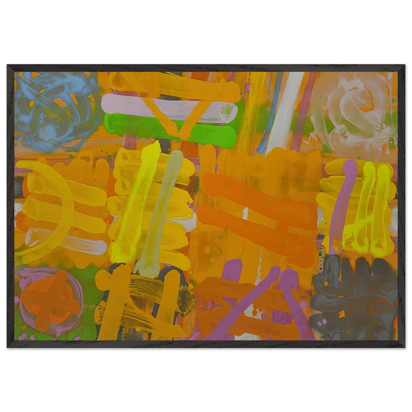 Pomona - 1991 - Albert Irvin Framed Art Print – Black Wooden Frame - Default Title - -Framed Art Print