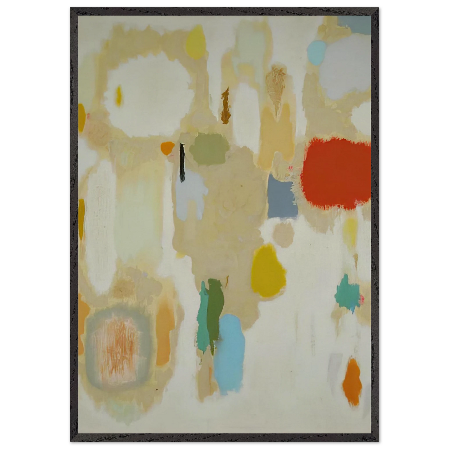 Contemplations on Geraniums - 1952 - John Ferren 70x100 cm / 28x40 inches Framed Art Print – Black Wooden Frame