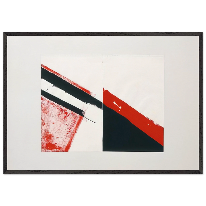 WHO KNOWS THE BEGINNING AND WHO KNOWS THE END I 1976 - Blinky Palermo 70x100 cm / 28x40 inches Framed Art Print – Black Wooden Frame