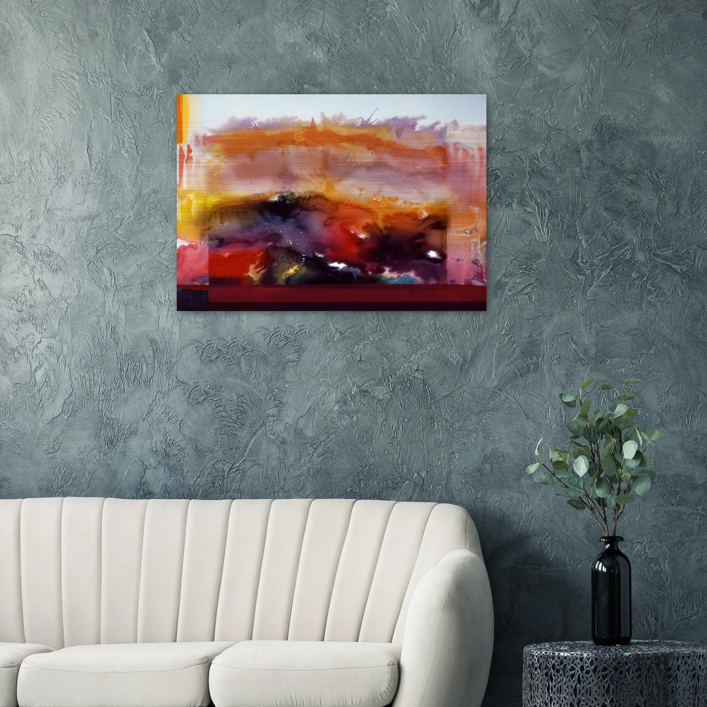 Butterfly Of Winter - 1985 - Ronnie Landfield Brushed Aluminum Print - 70x100 cm / 28x40 inches | Ronnie Landfield Aluminum Print | Ronnie Landfield Prints