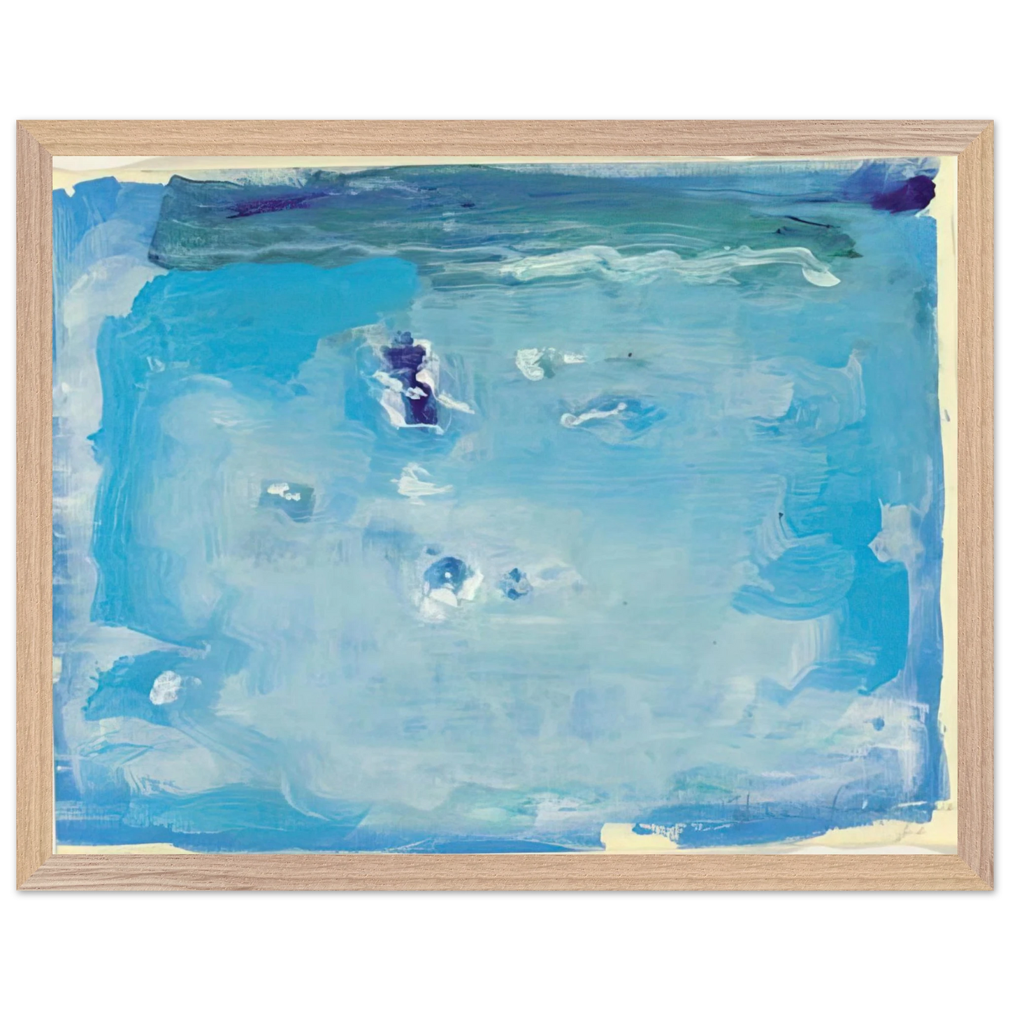 Helen Frankenthaler - Untitled - Color Field Painting, Lyrical Abstraction Wall art - A2 (42 x 59.4 cm) - Premium Wooden Framed Poster With Fine Art Paper - Wood frame
