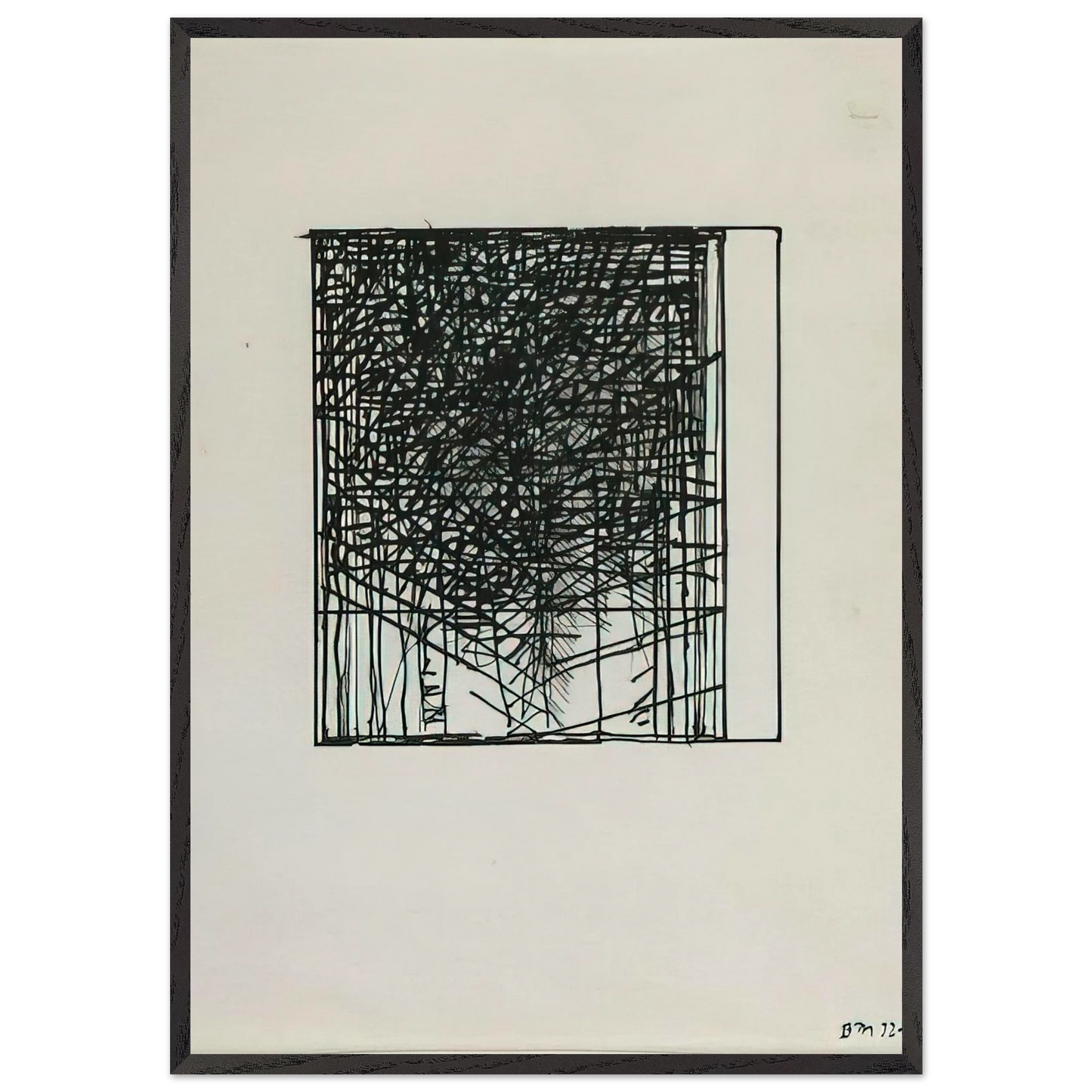 Suicide Note - 1973 - Brice Marden 70x100 cm / 28x40 inches Framed Art Print – Black Wooden Frame