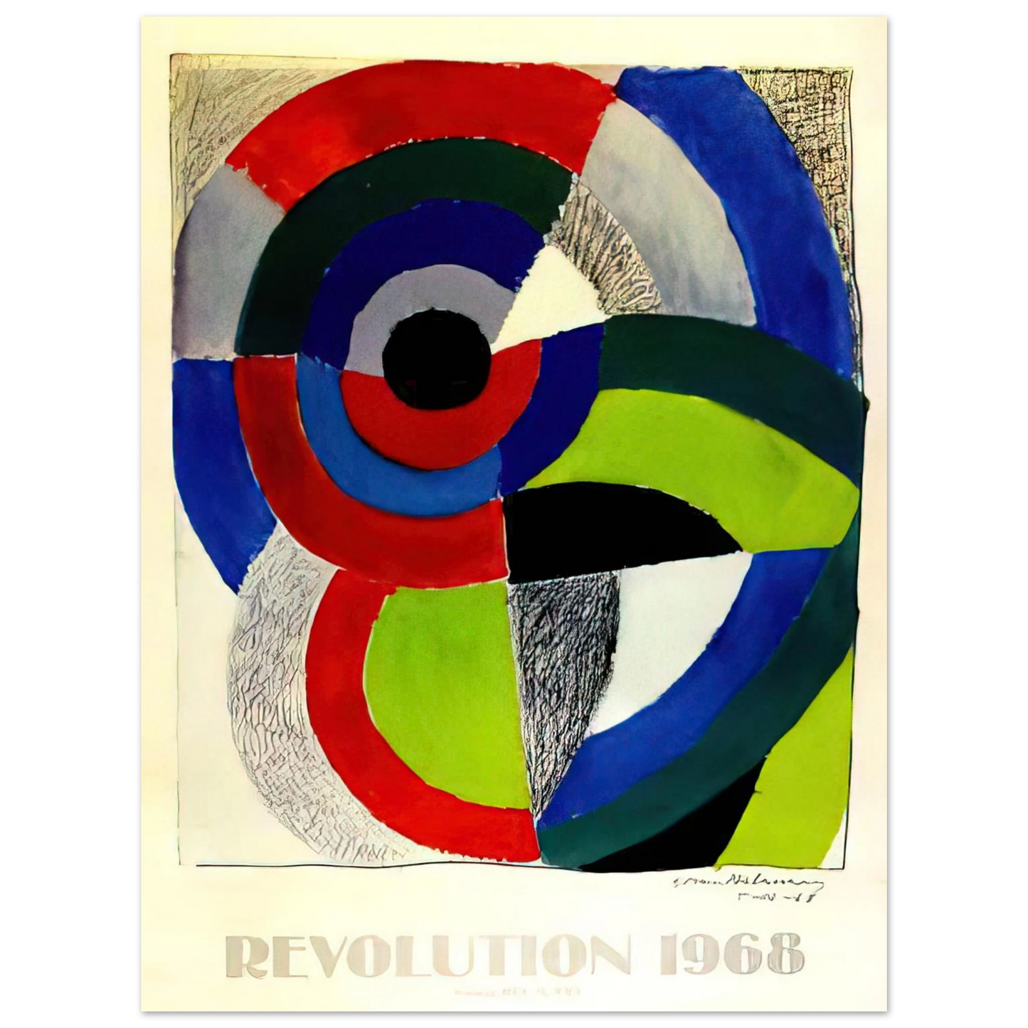 Sonia Delaunay - REVOLUTION AFFICHE Fine Art Poster - Default Title