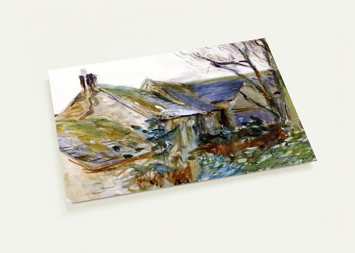 Cottage at Fairford, Gloucestershire By John Singer Sargent Pack of 10 Post Cards | John Singer Sargent Post Cards | A6 (10.5 x 14.8 cm) - 4.1 x 5.8 inches