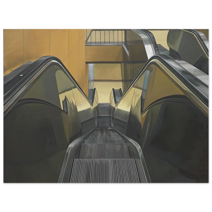 Richard Estes - ESCALATOR 1970 75x100 cm / 30x40inches Fine Art Poster
