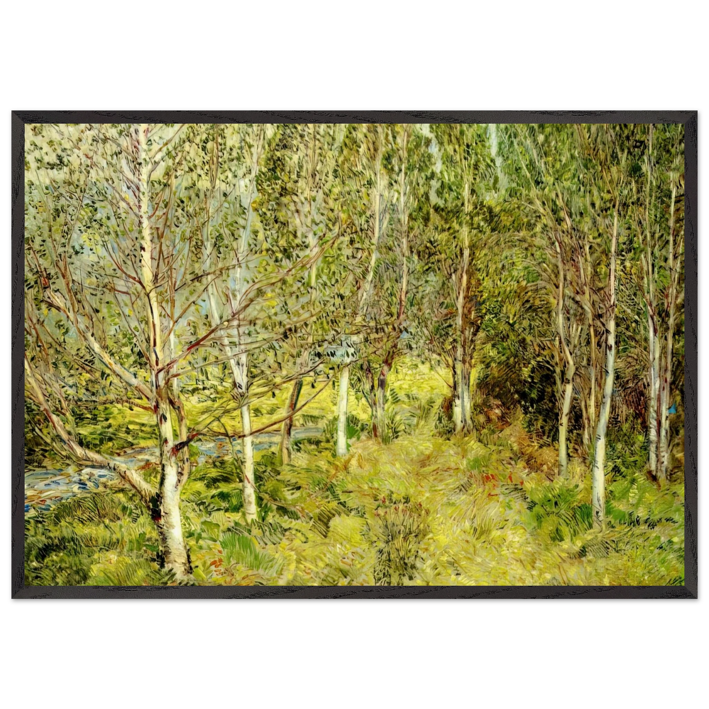 Spring Woods - Childe Hassam Framed Art Print – Black Wooden Frame - Default Title - -Framed Art Print