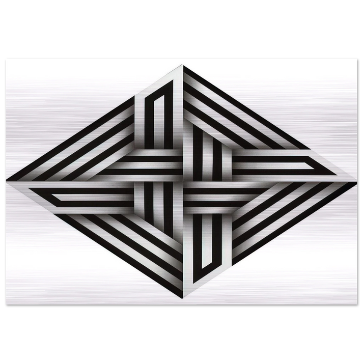 Kumo XV - 1973 - Omar Rayo Brushed Aluminum Print - 70x100 cm / 28x40 inches | Omar Rayo Aluminum Print | Omar Rayo Prints