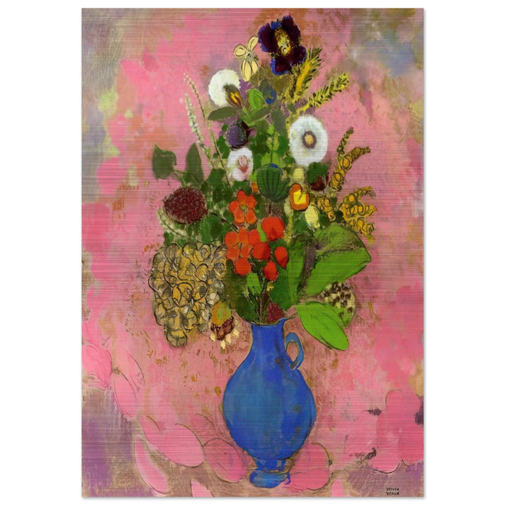 FLOWERS 1905 - Odilon Redon Brushed Aluminum Print - 70x100 cm / 28x40 inches | Odilon Redon Aluminum Print | Odilon Redon Prints