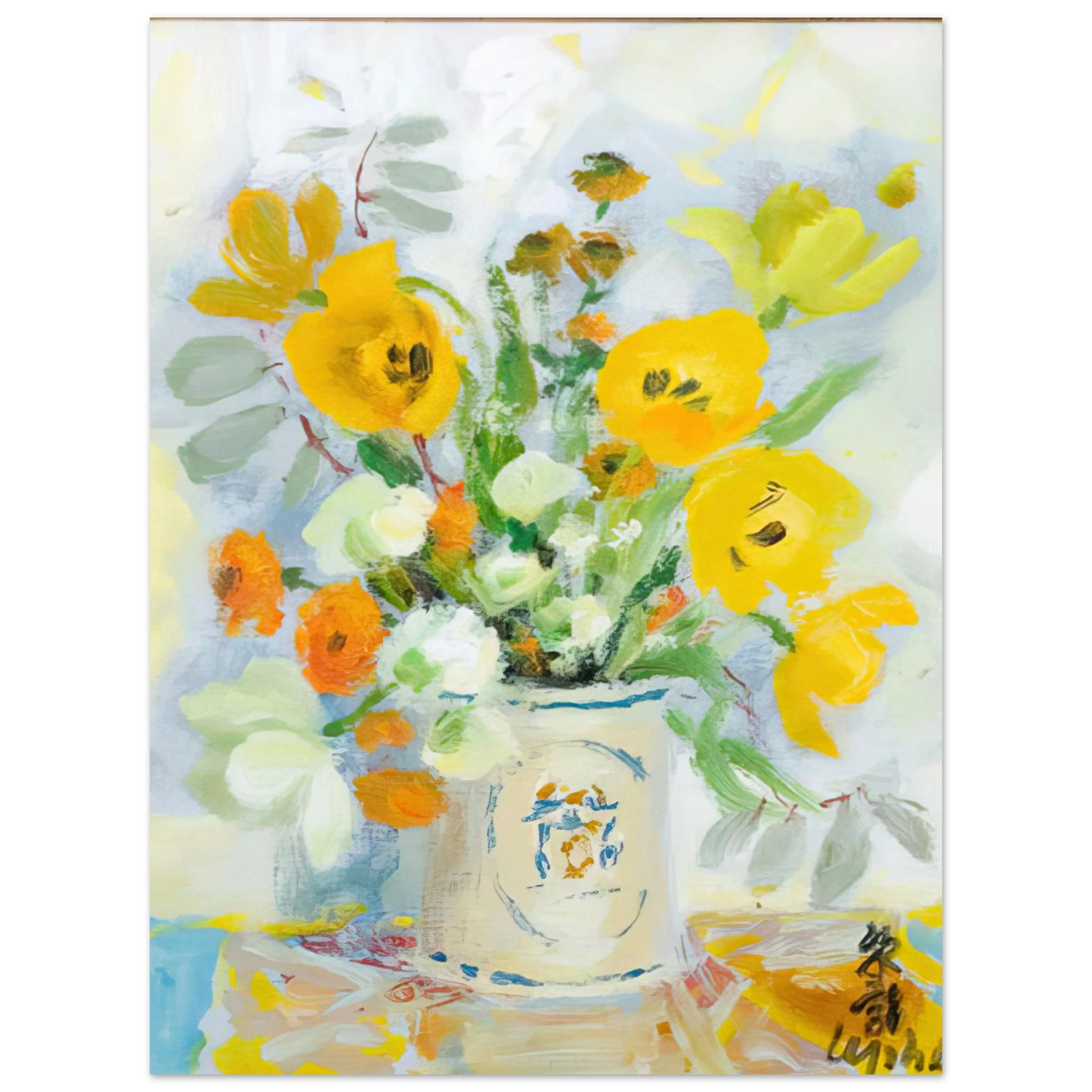 Le Pho - Still life with poppies - 1975 Fine Art Poster - Default Title