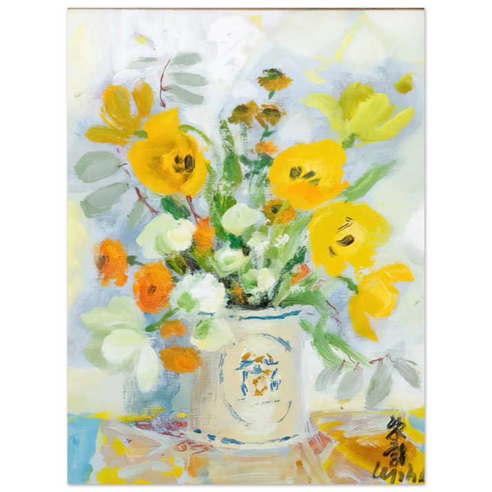 Le Pho - Still life with poppies - 1975 75x100 cm / 30x40inches Fine Art Poster
