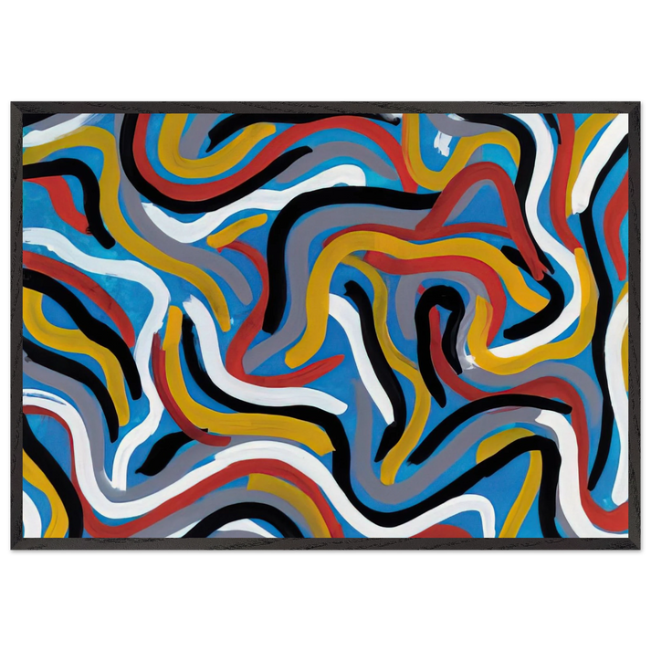Untitled N15 - Sol LeWitt 70x100 cm / 28x40 inches Framed Art Print – Black Wooden Frame