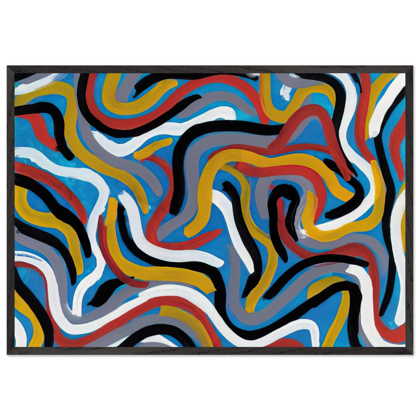 Untitled N15 - Sol LeWitt Framed Art Print – Black Wooden Frame - Default Title - -Framed Art Print