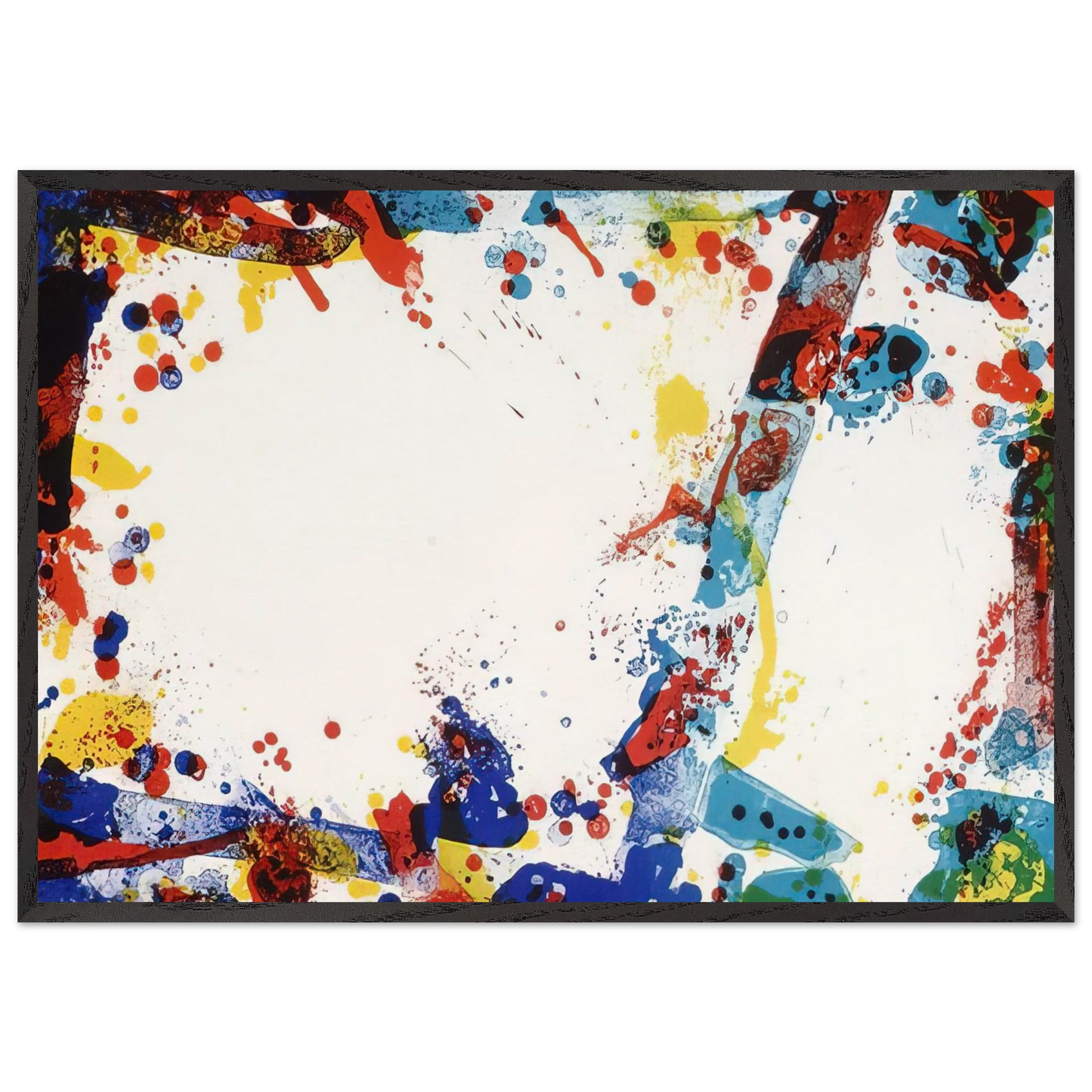 Green Ring - Sam Francis 70x100 cm / 28x40 inches Framed Art Print – Black Wooden Frame