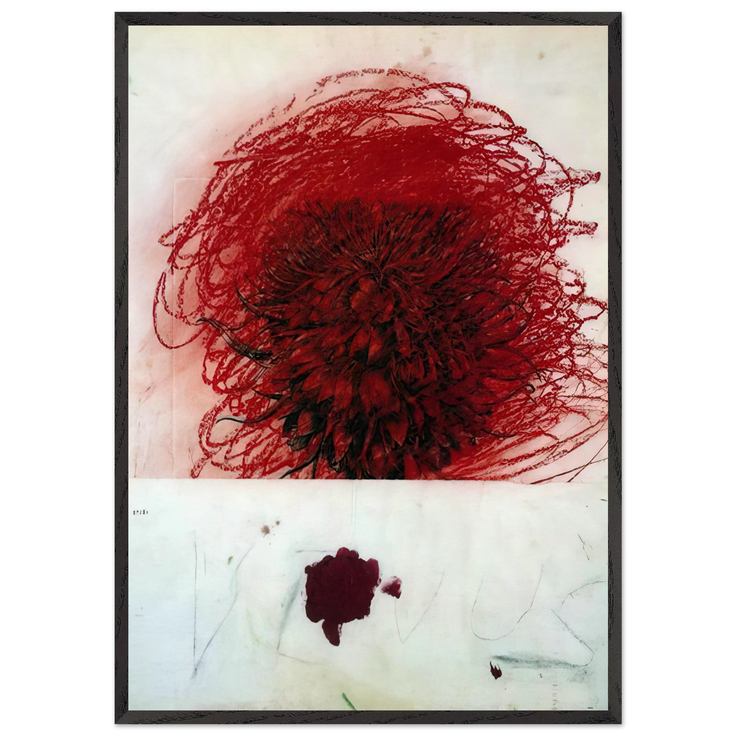 Pan II - Cy Twombly Framed Art Print – Black Wooden Frame - Default Title - -Framed Art Print