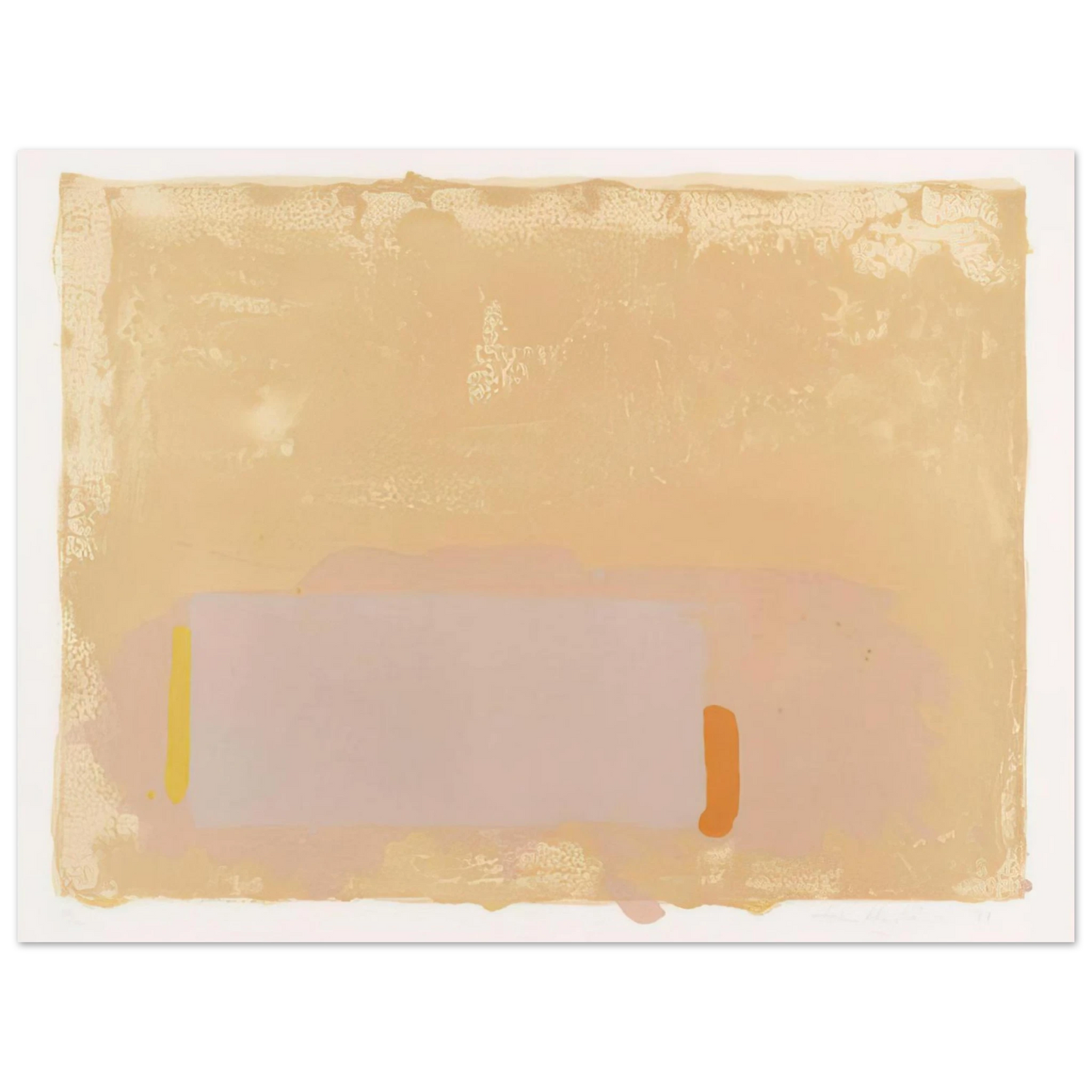 John Hoyland - Brown-Beige-Pink - 1971 Fine Art Poster - Default Title