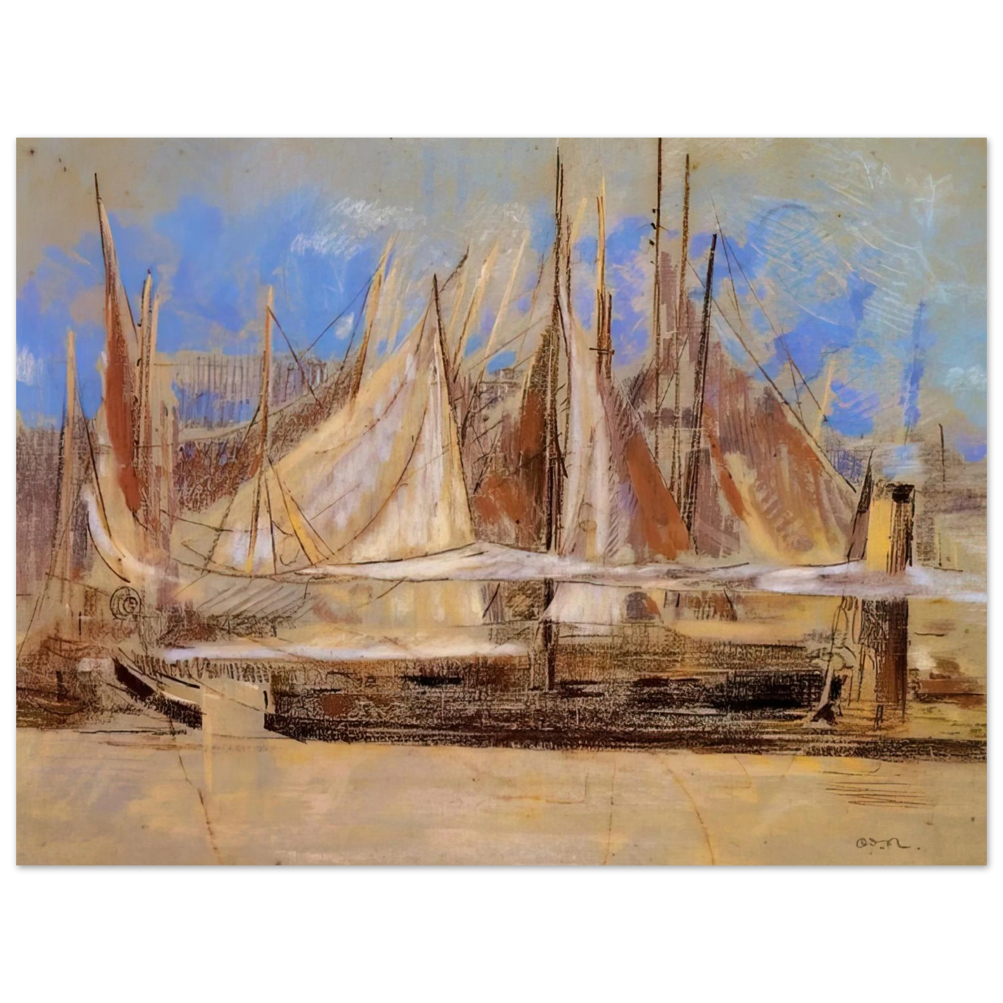 Odilon Redon - YACHTS AT ROYAN 1902 Fine Art Poster - Default Title
