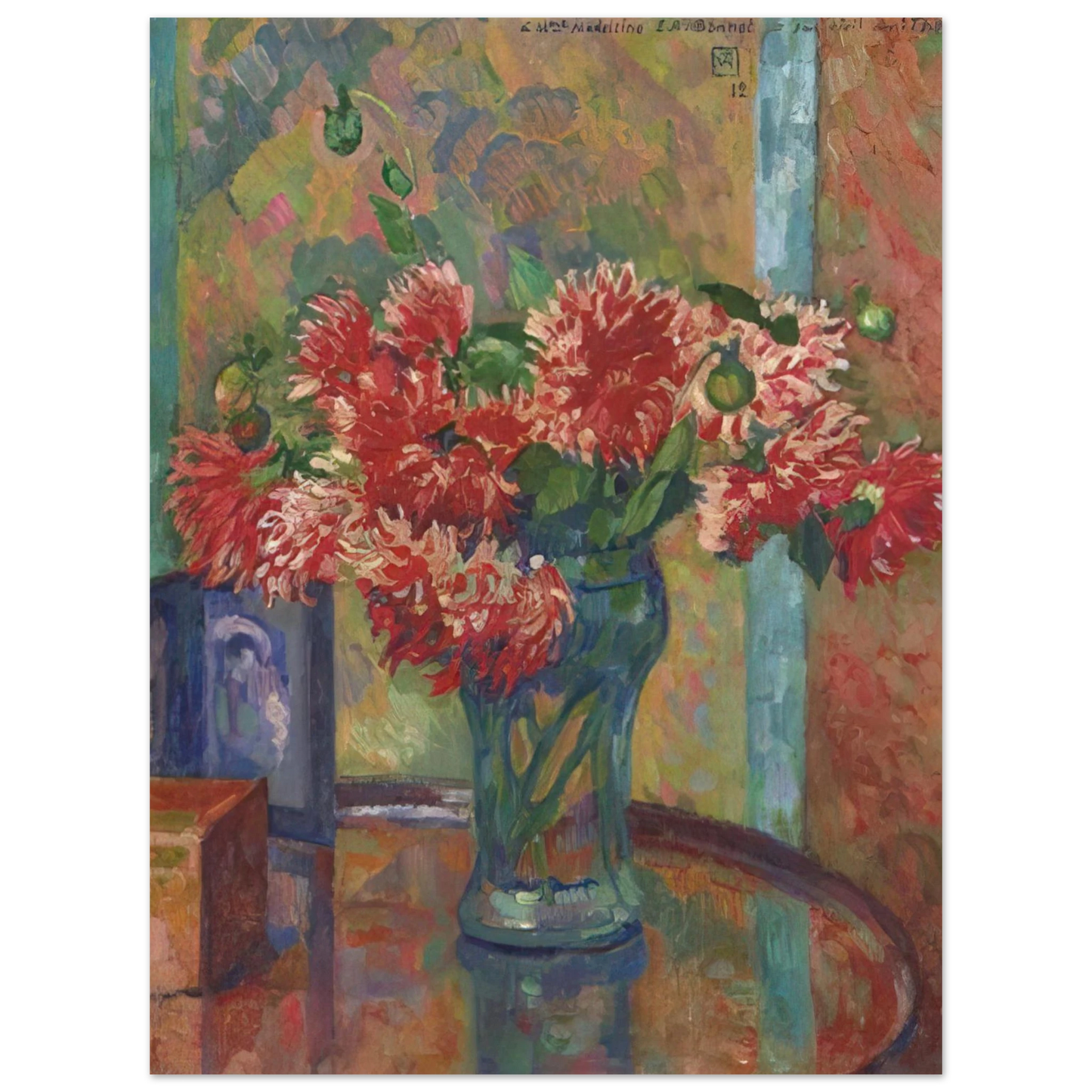 Theo van Rysselberghe - DAHLIAS TO MME MADELEINE E R BONNET 1912 Fine Art Poster - Default Title