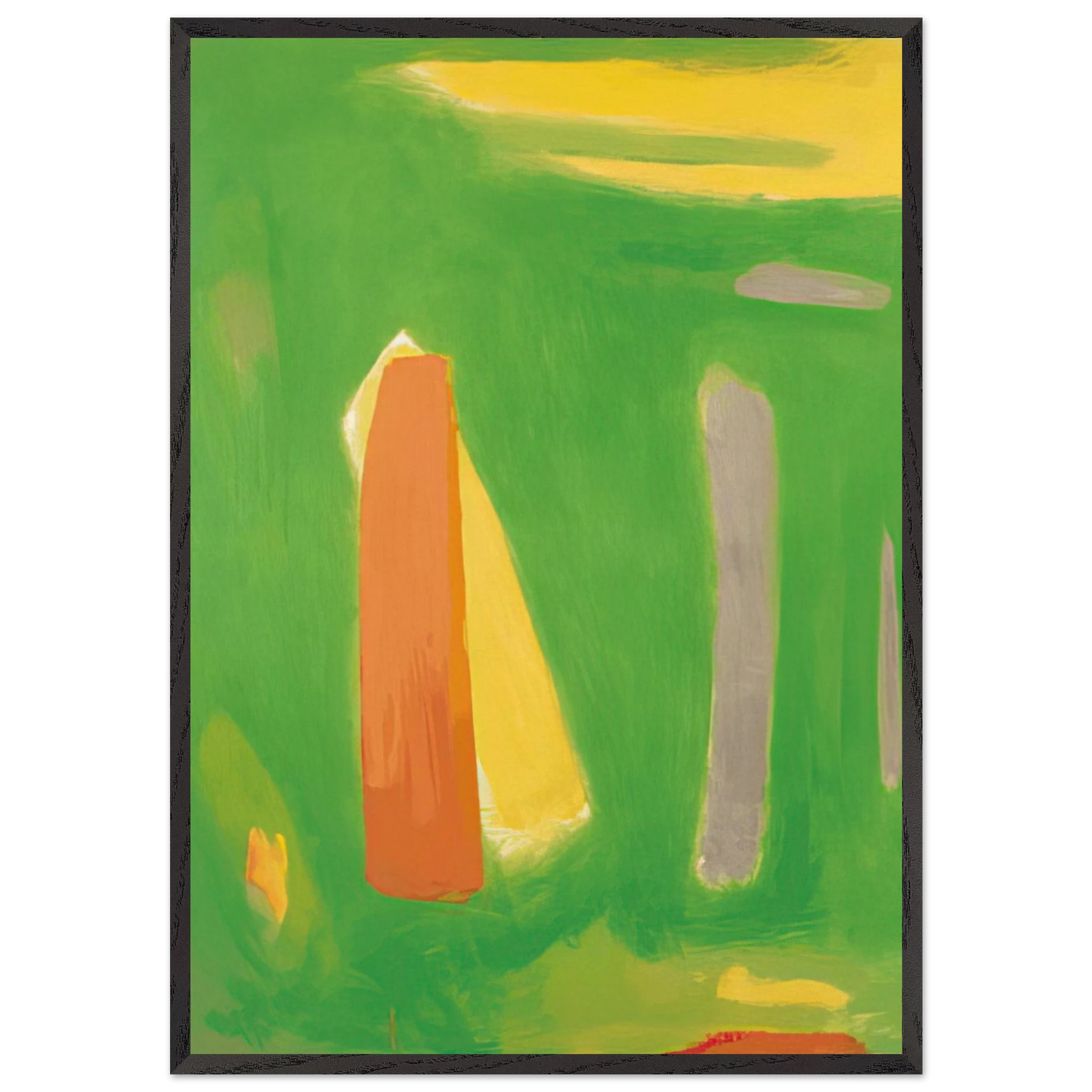 RITMICO 1995 - Esteban Vicente 70x100 cm / 28x40 inches Framed Art Print – Black Wooden Frame